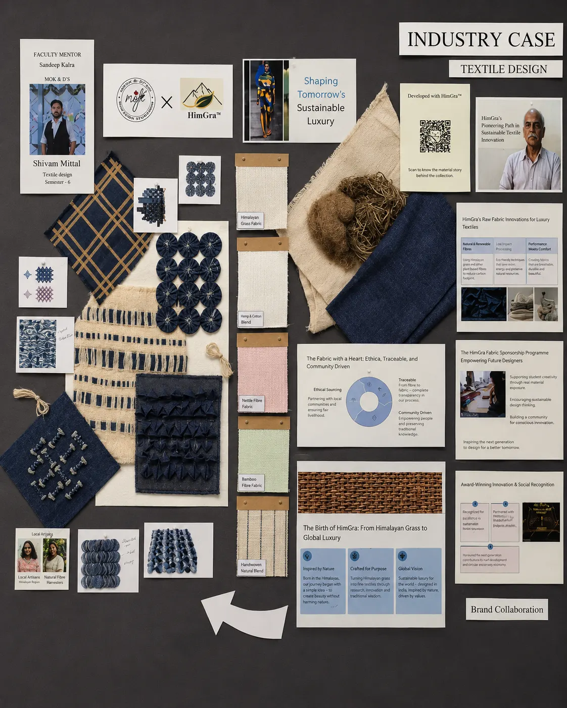 Conceptual textile work in HimGra® fibre by Shivam Mittal, NIFT Mumbai