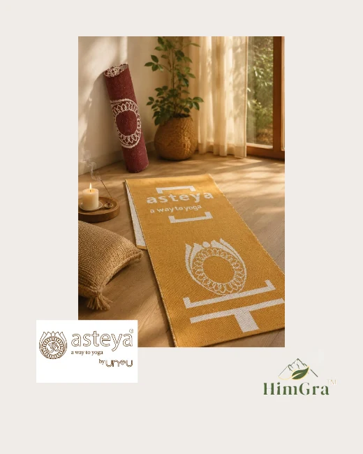 ASTEYA-UNTU yoga mat engineered from HimGra wool yarn
