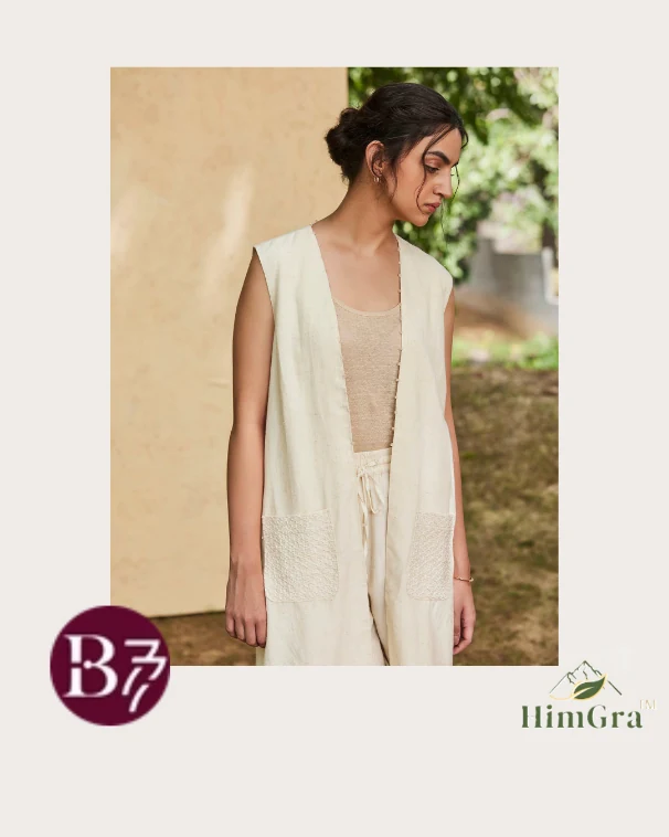 B77 Life structured vest cut from HimGra fabric