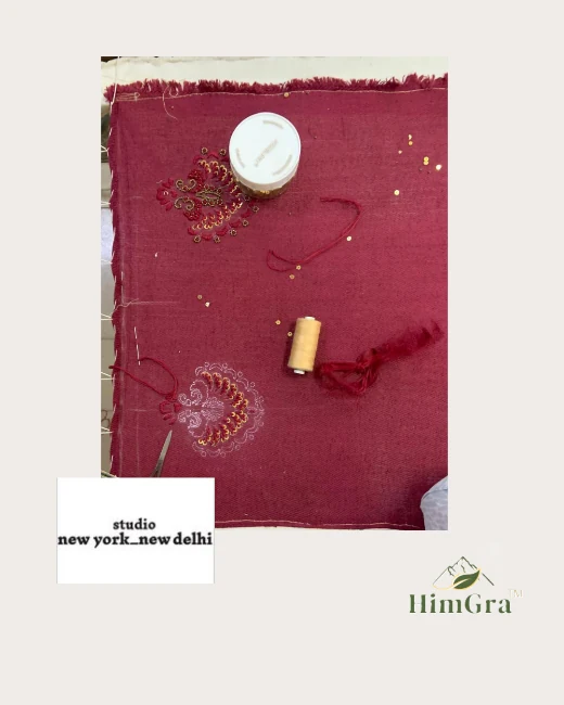 Hand-printed Rajasthan craft work on HimGra cotton atelier handloom