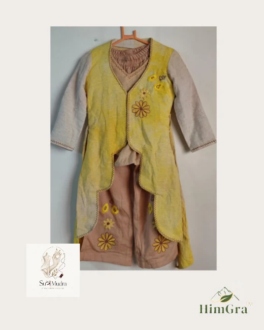 Sutramudra draped kurta in HimGra atelier handloom Liva