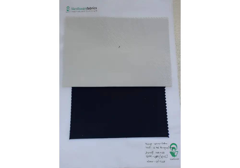 Warp: 20 Ne Cotton, Weft: 12 Ne Himgra/Linen, Density: 128 x 68, GSM: 257 (+/- 5%), Weave: 3/1 Twill